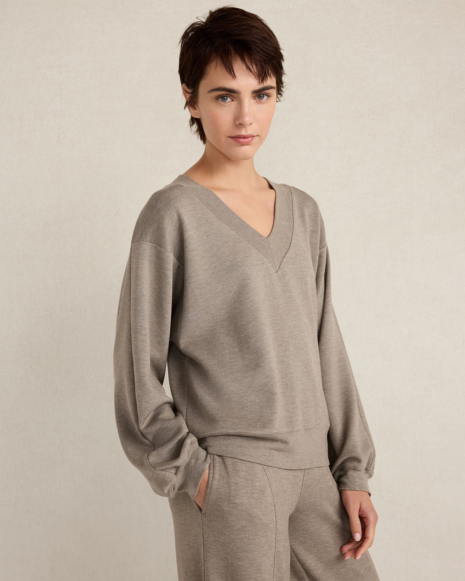 Soft Knit V-Neck Top