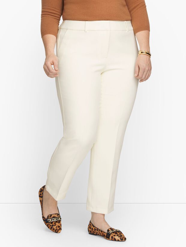 Plus Size Exclusive Talbots Hampshire Ankle Pants - Lined Ivory