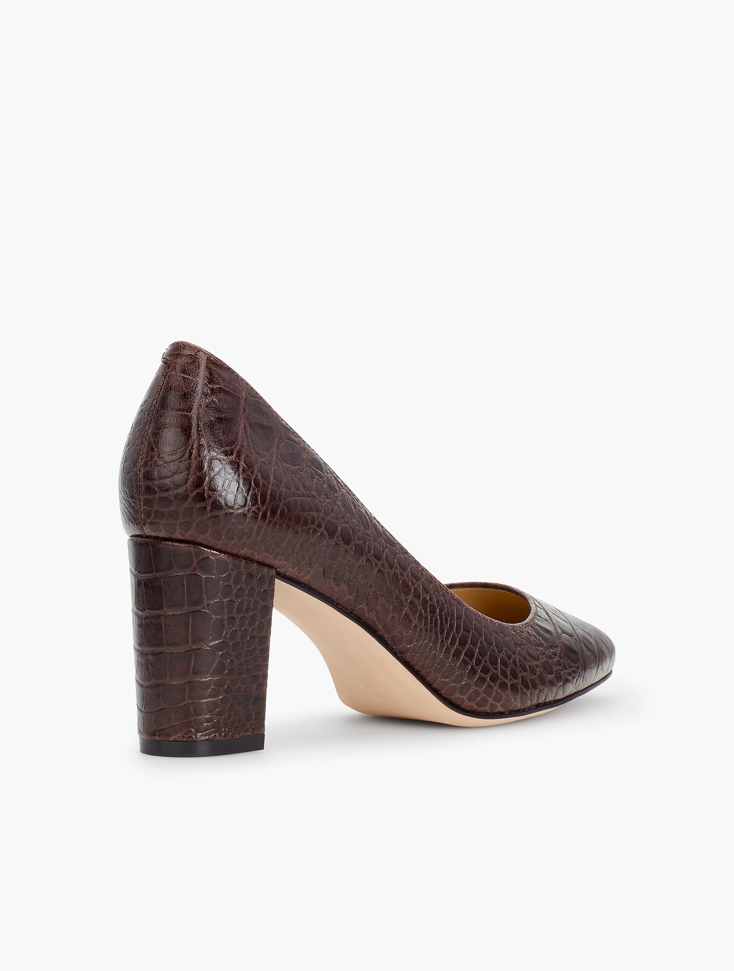 Block Heel Pumps Chocolate Brown Pump Kelsey Block-Heel Pumps