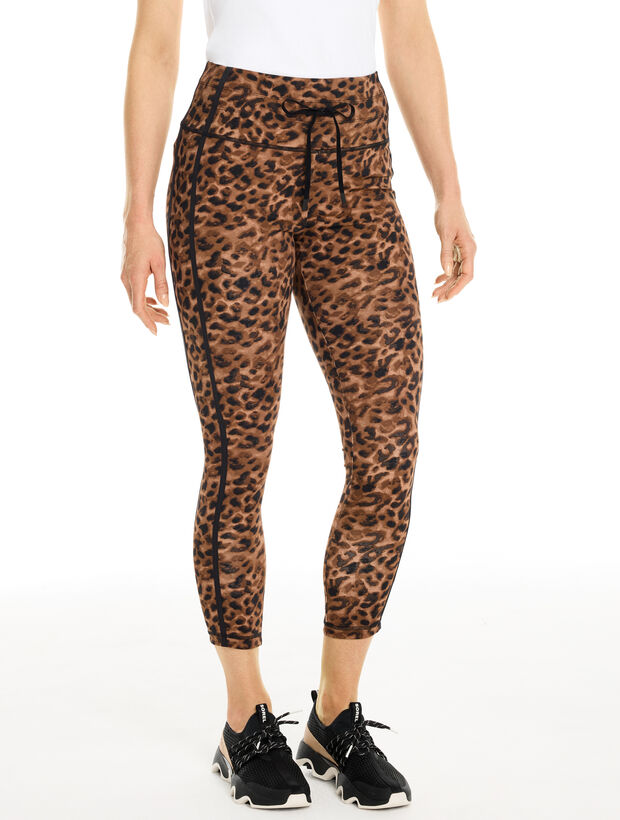 Out &amp; About Capri Leggings - Dreamy Leopard