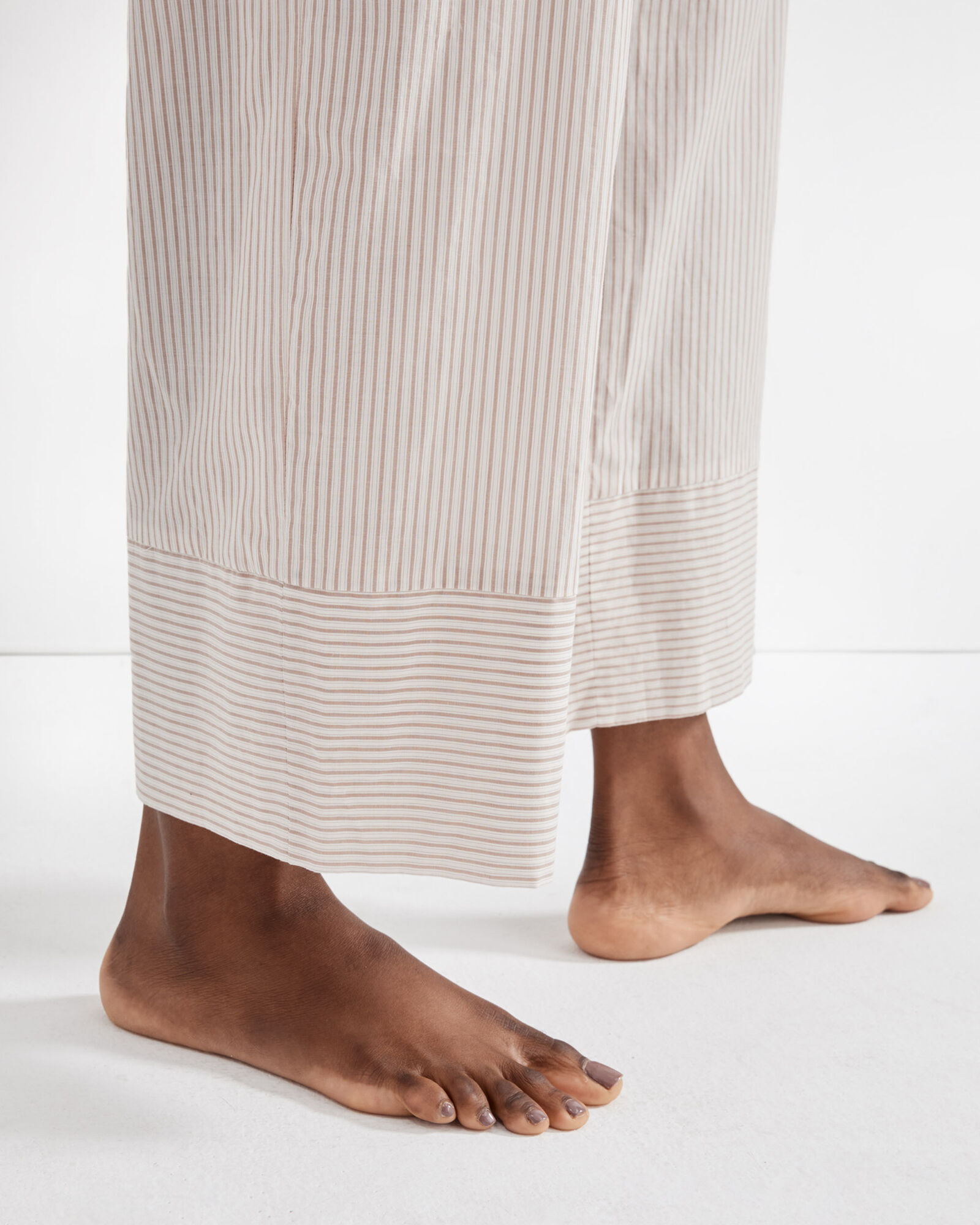 Lightweight Cotton Poplin Striped Pajama Pants