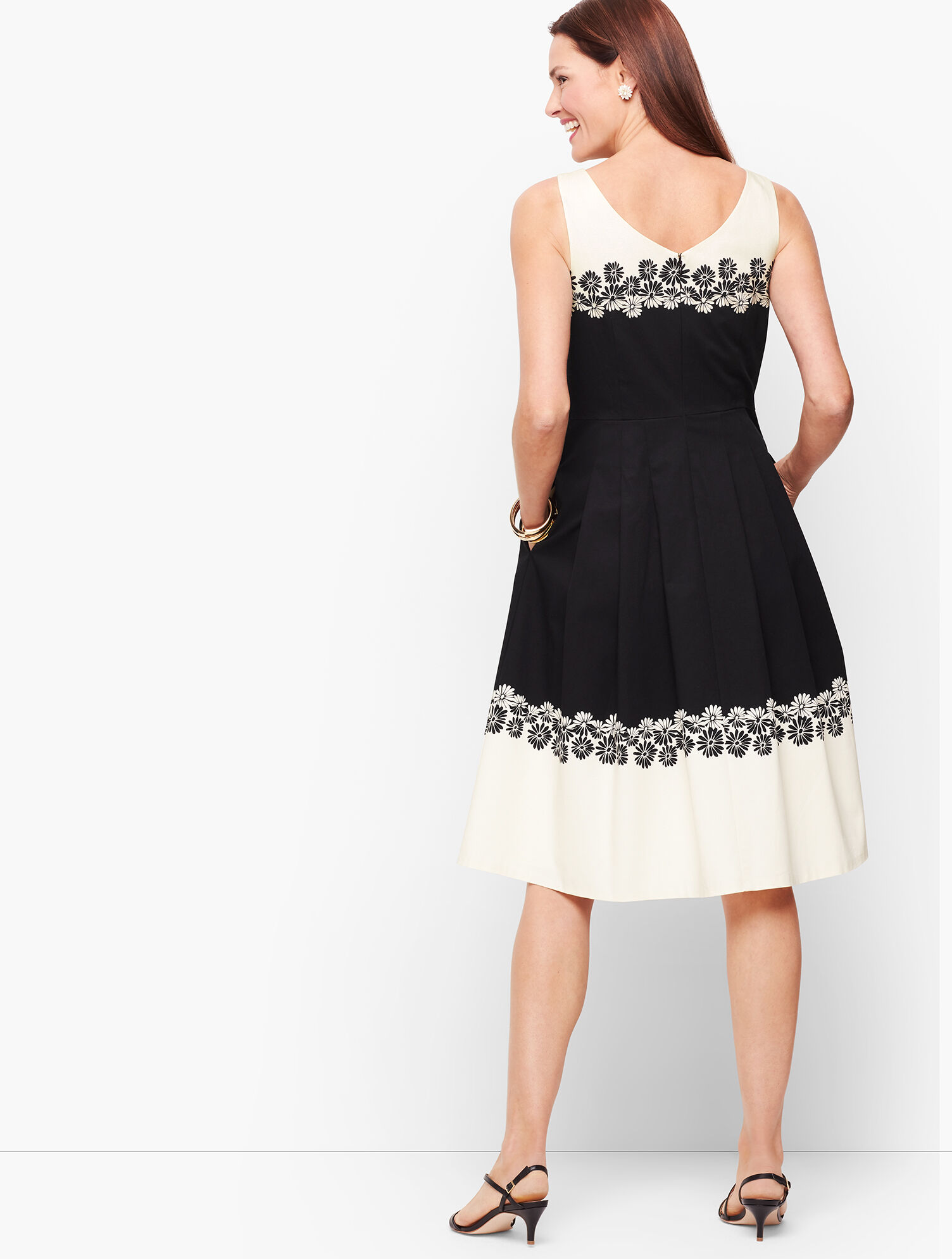 Sleeveless Floral Fit &amp; Flare Dress