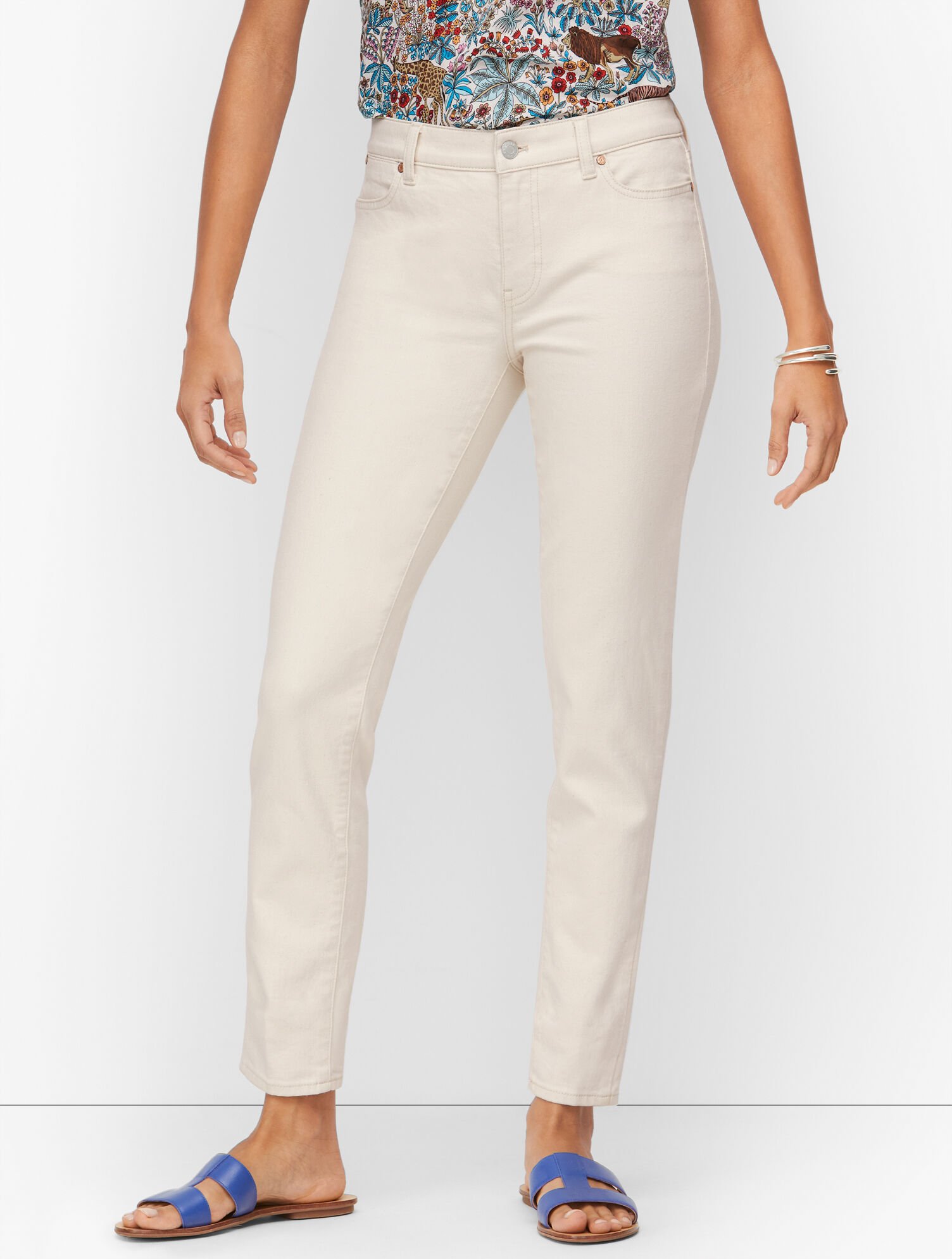 Slim Ankle Jeans - Natural - Curvy Fit | Talbots