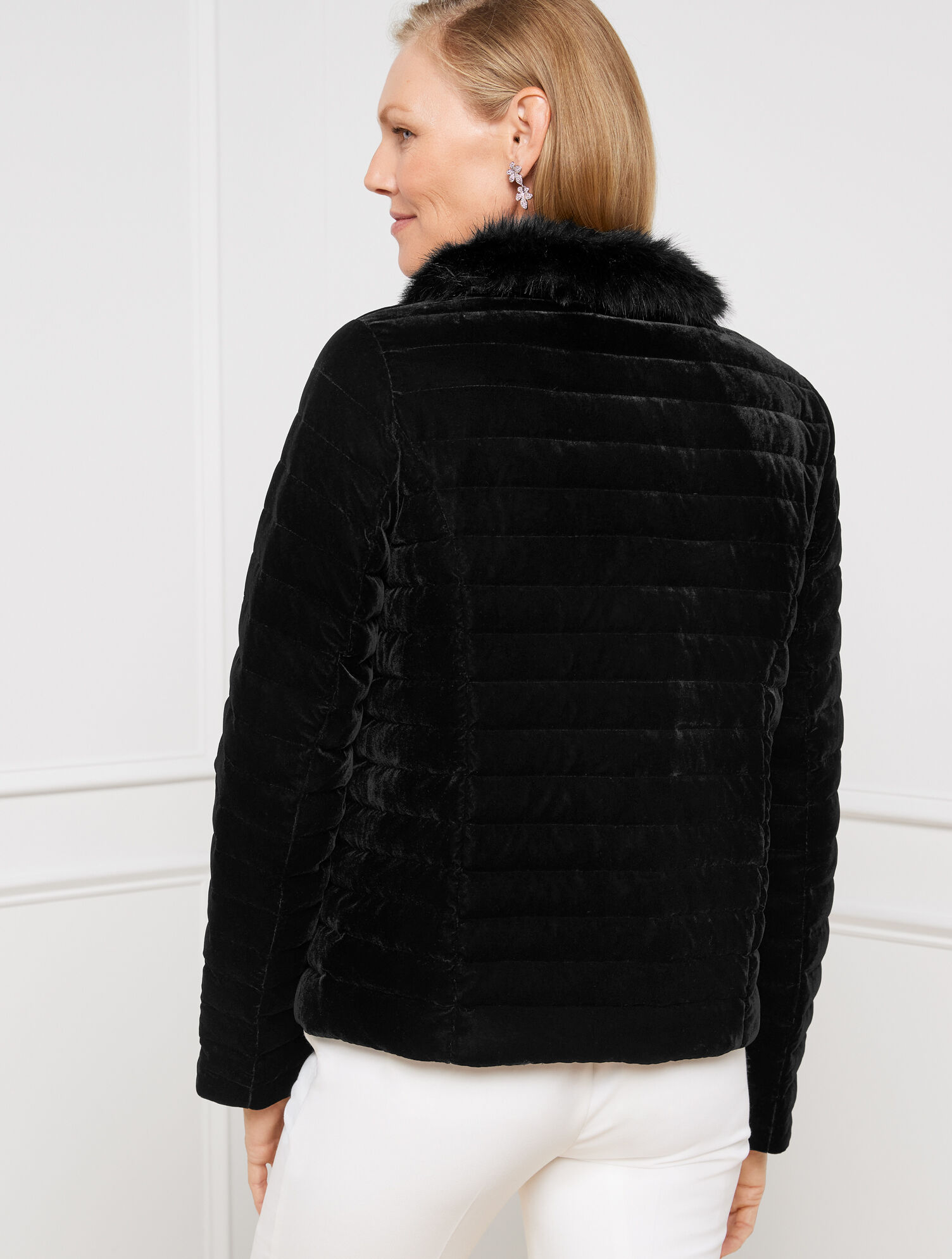 Quilted Velvet Jacket Talbots