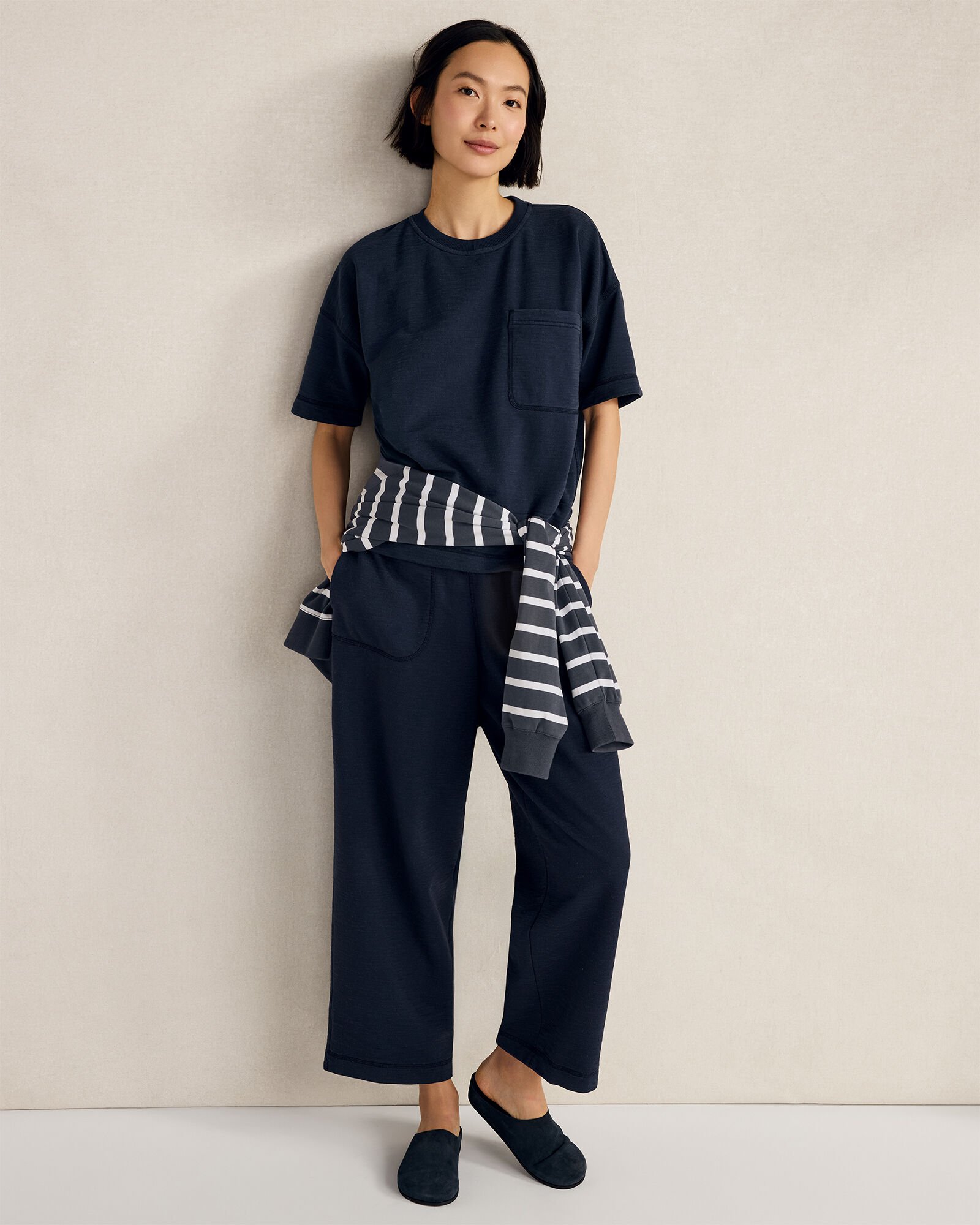 Garment-Dyed Organic Cotton Slub Terry Tee
