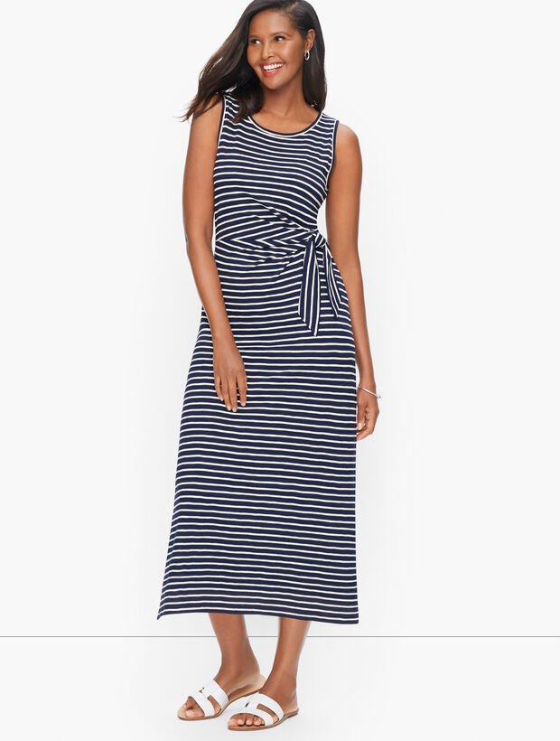 Cotton Modal Maxi Dress - Stripe