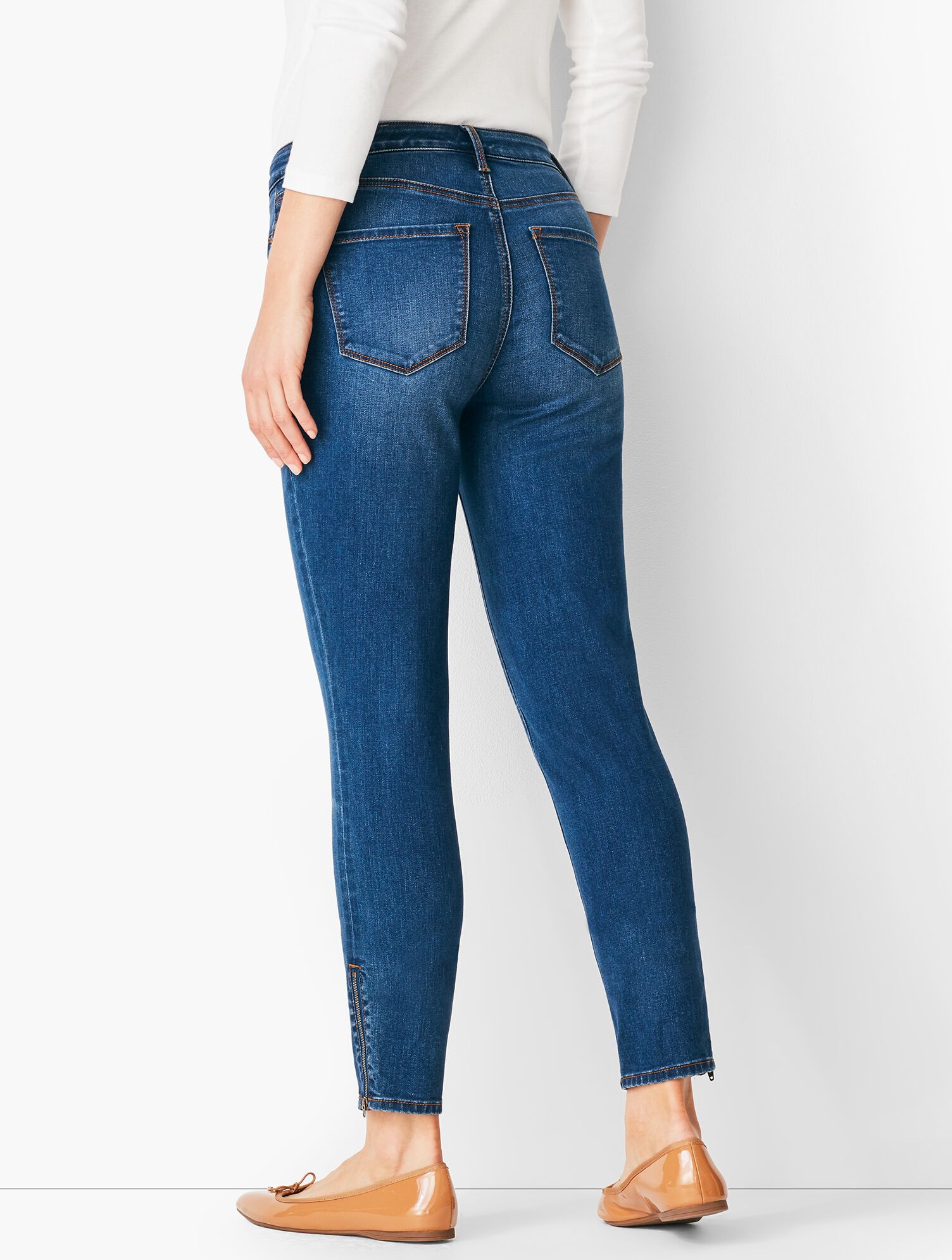 Comfort Stretch Zip Hem Denim Jeggings - Roxie Wash