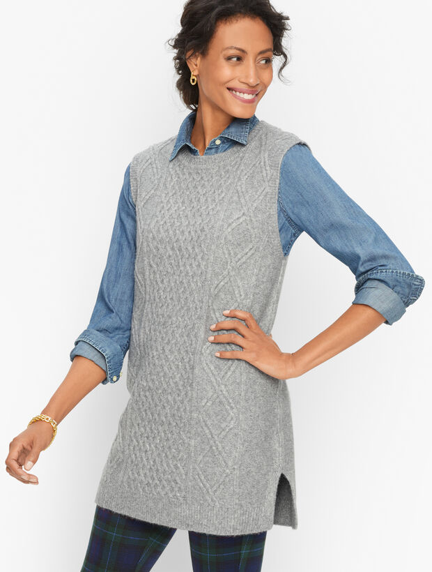 Cable Knit Sweater Vest