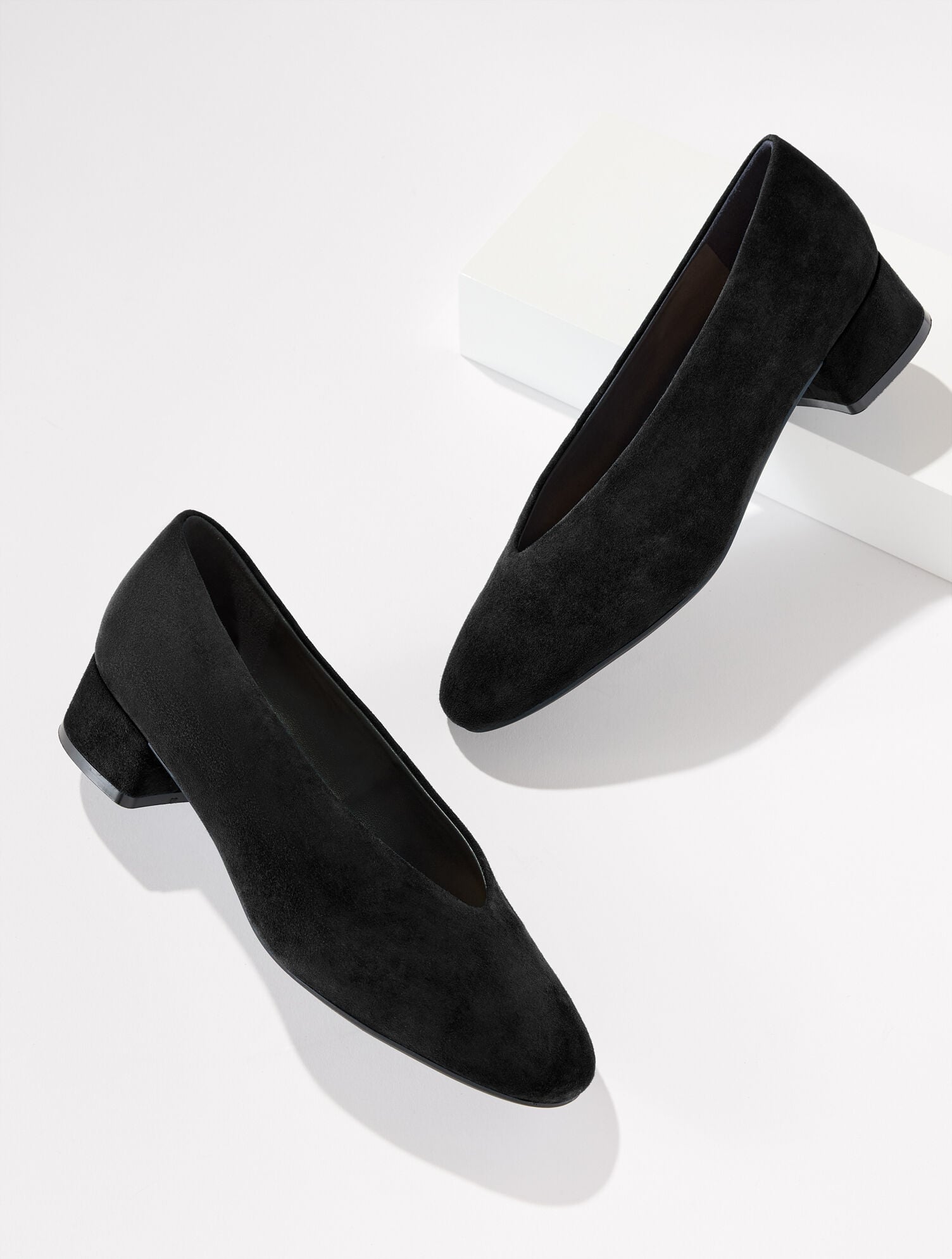 Winona Suede Block Heel Pumps