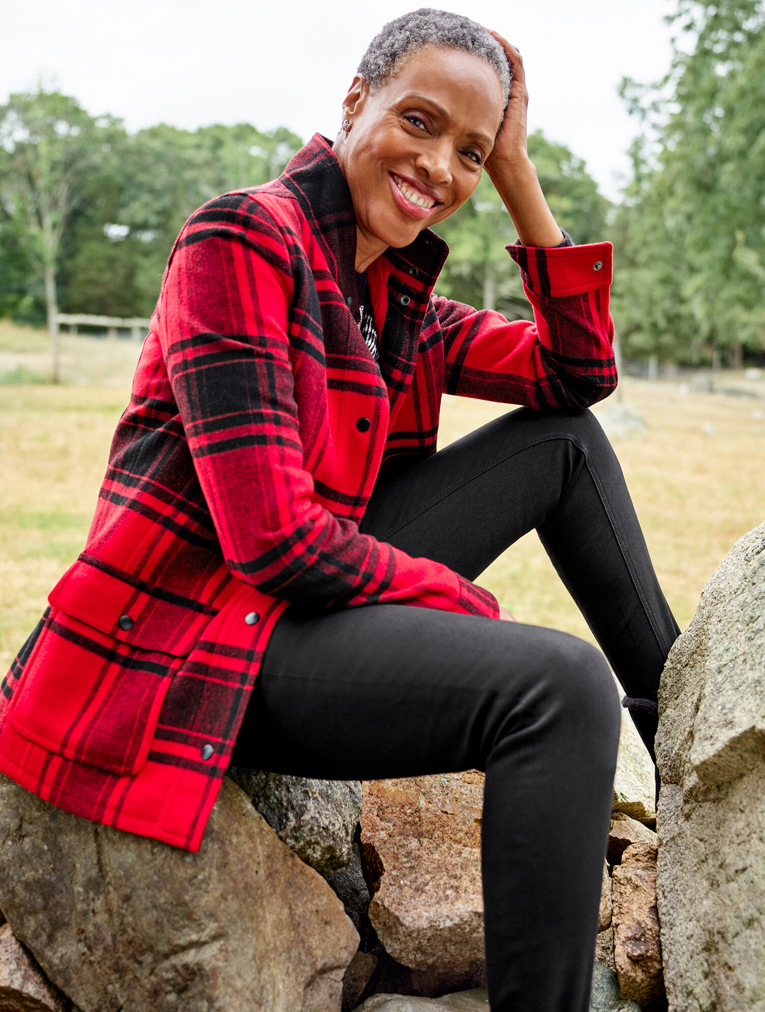 Fireplace Plaid Jacket | Talbots
