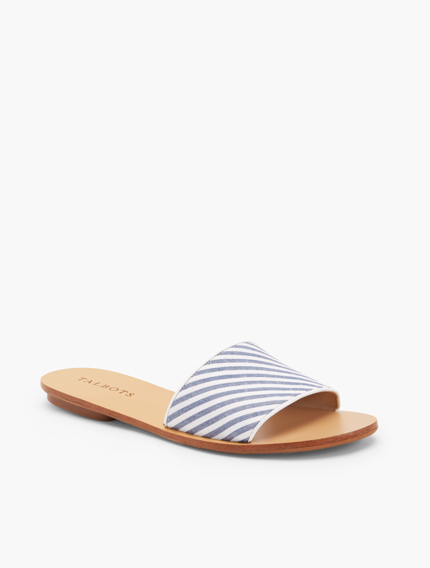 Hannah Piped Slides - Seersucker