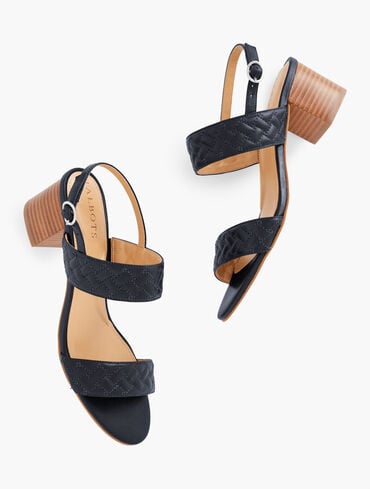 Mimi Sandals - Quilted Leather
