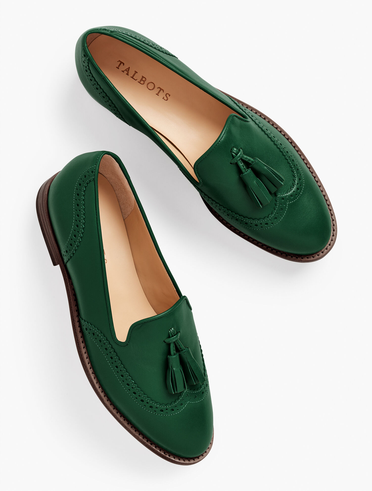 Leighton Tasseled Nappa Leather Brogue Loafers Talbots