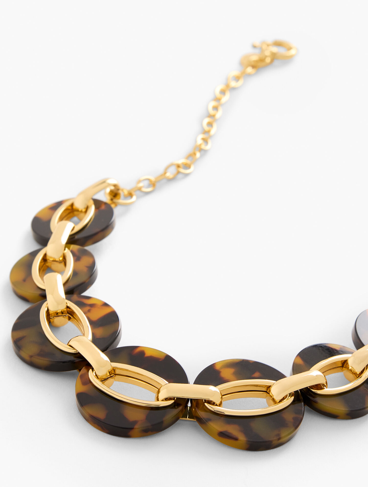 Tortoise Shell and Gold Chain Necklace Tortoise Shell Link Necklace – Plumb Gold & Plumb Silver main image 2