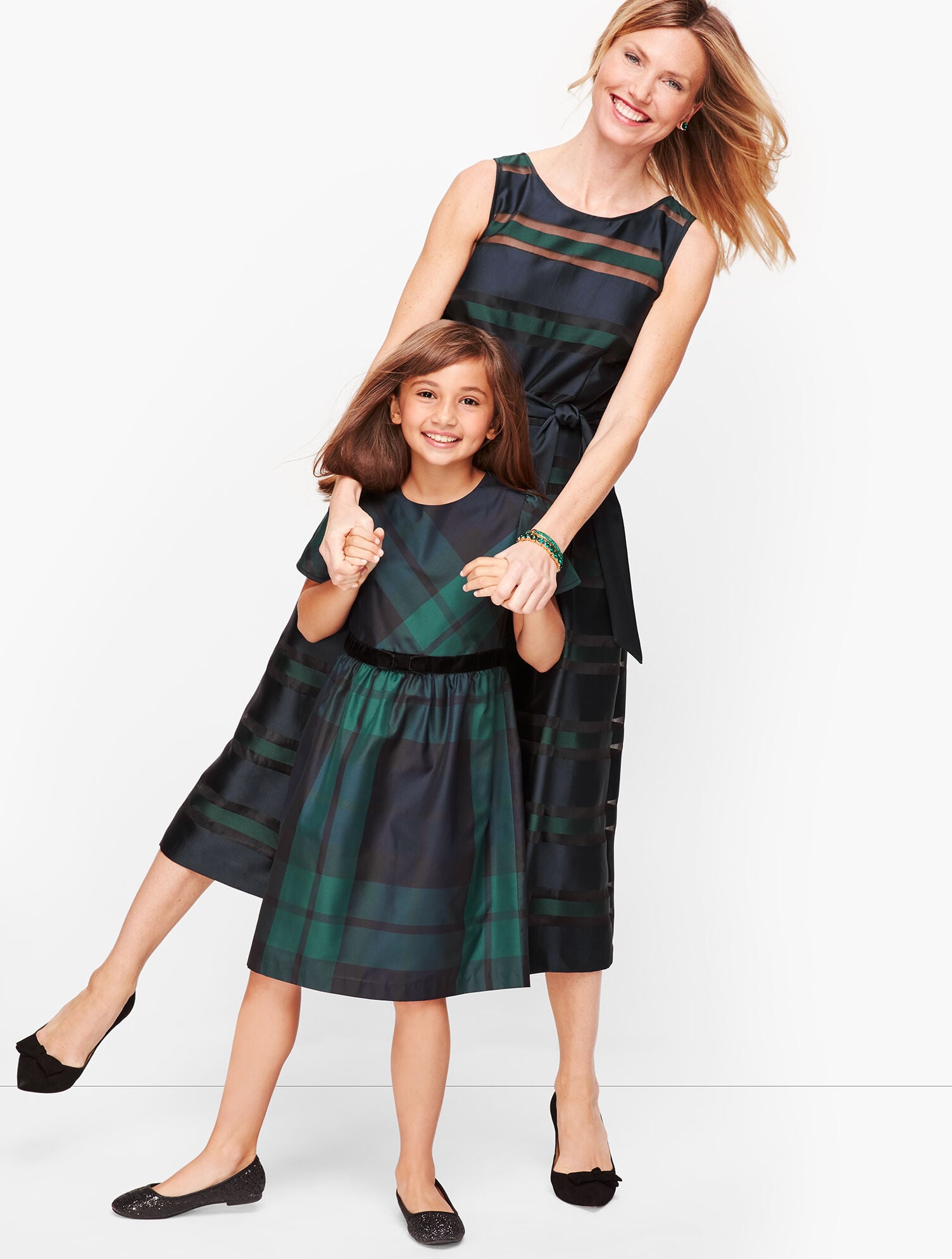 Sheer Stripe Fit &amp; Flare Dress