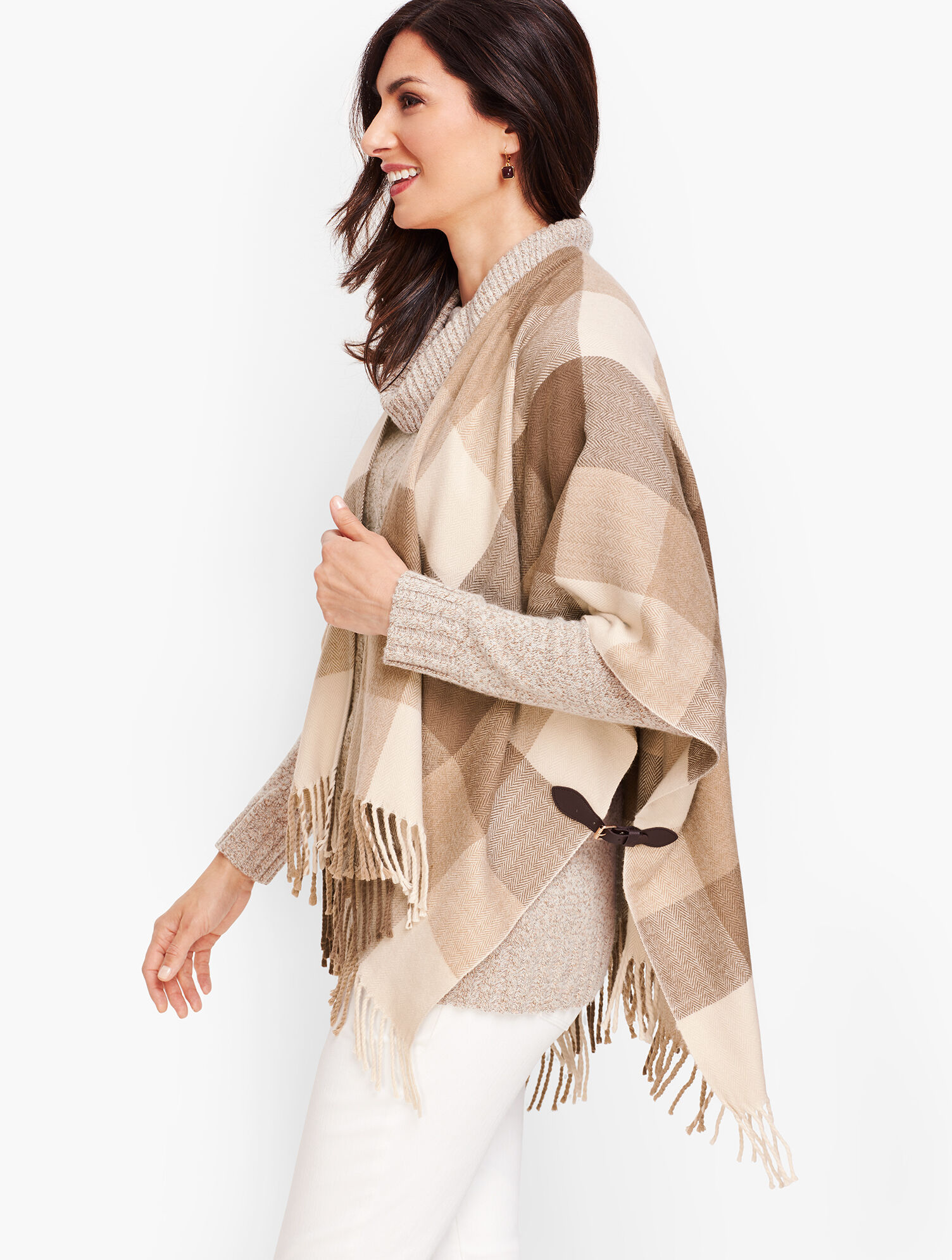 Talbots Ruanas Buffalo Plaid Ruana | Talbots