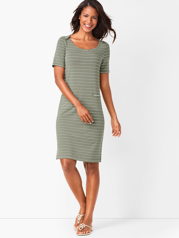 Patch-Pocket Stripe Dress