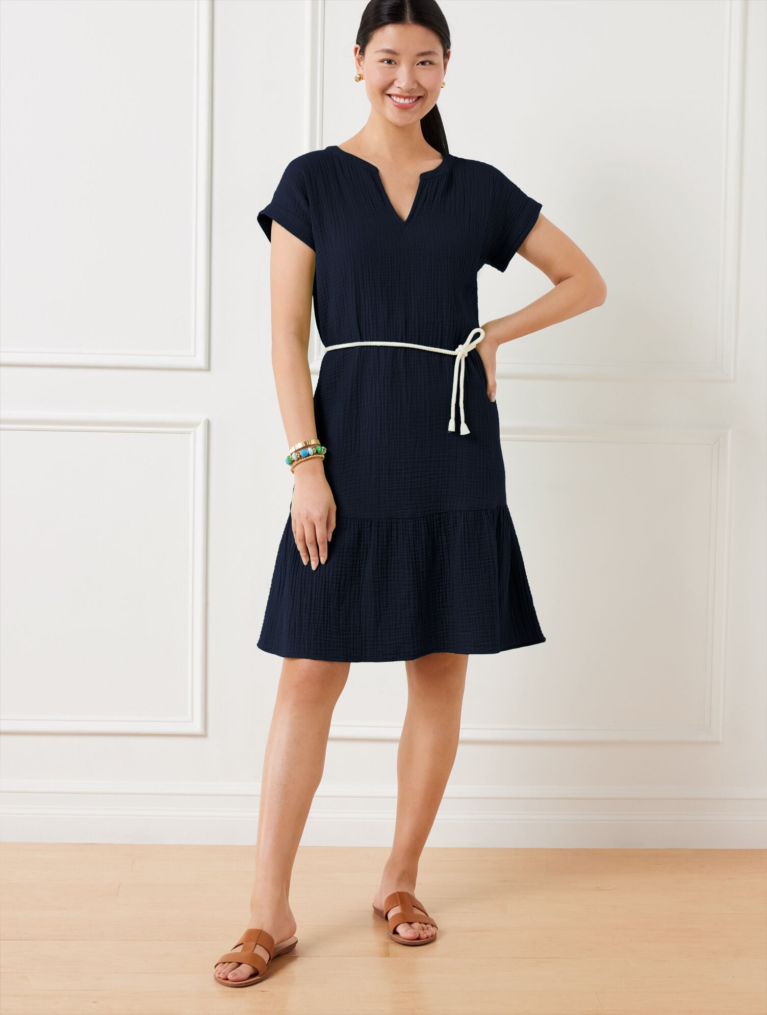 Drop Waist Gauze Shift  Dress - image 2