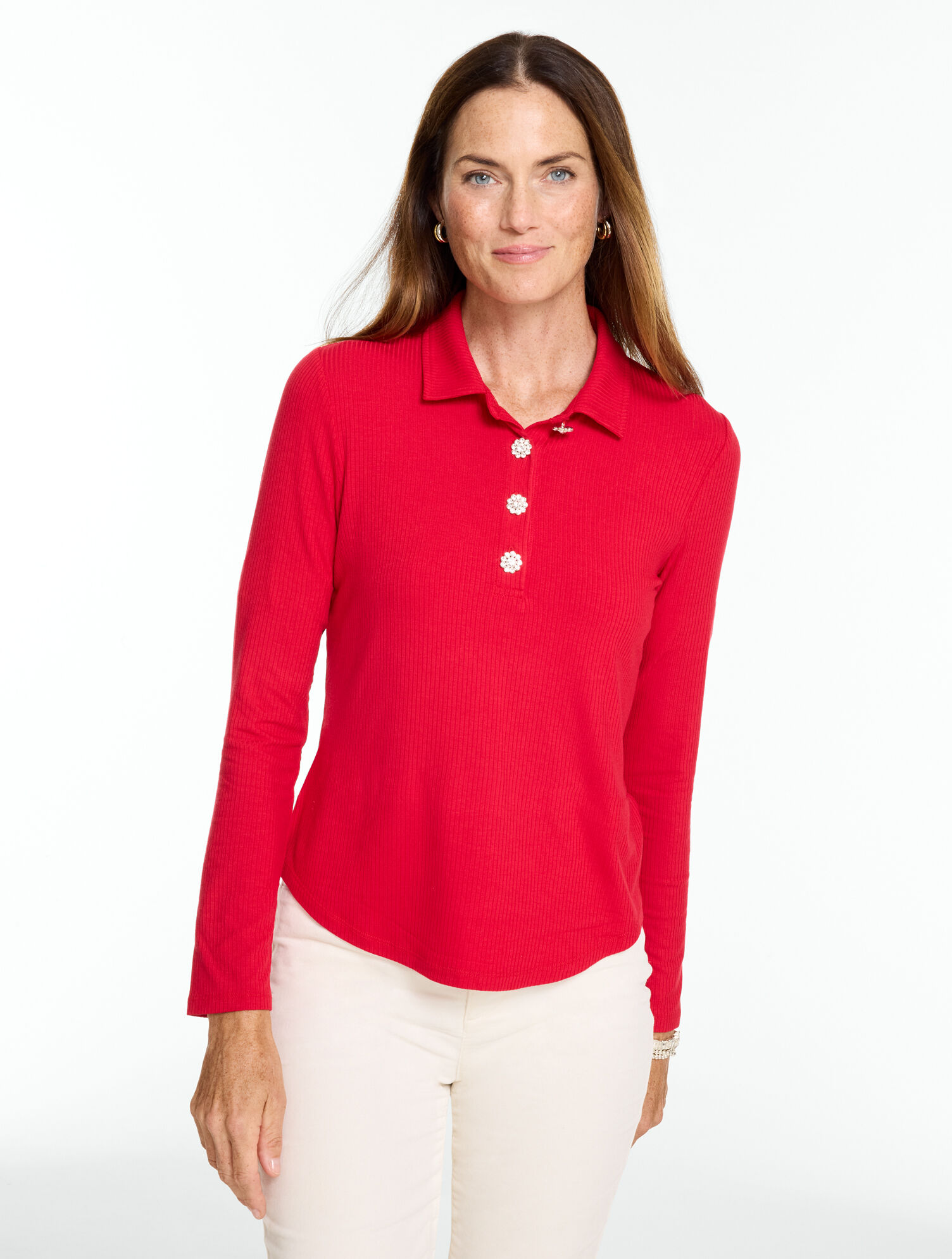 Jewel Button Polo