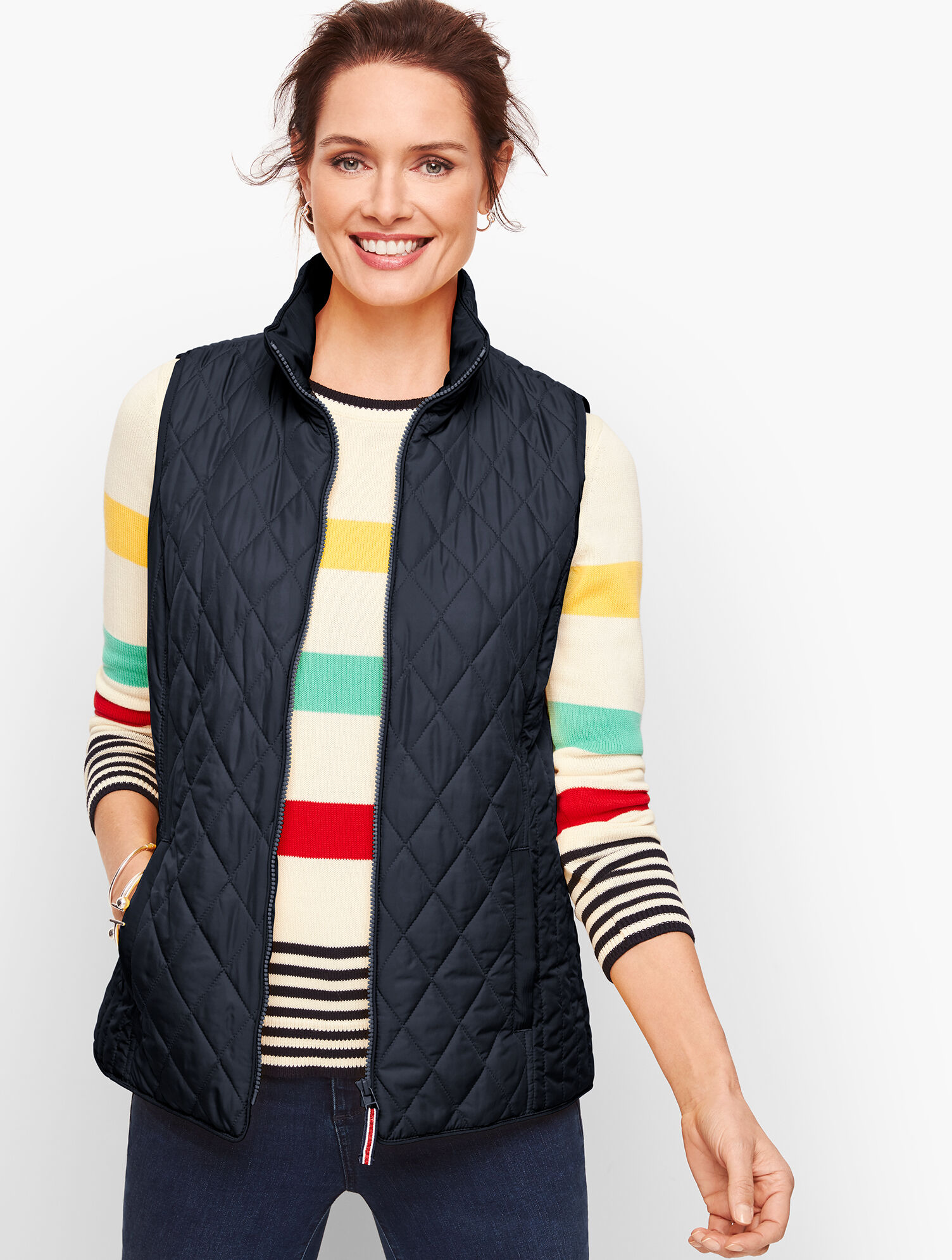 Diamond Quilted Vest - Solid | Talbots