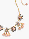 Marbled Blooms Statement Necklace