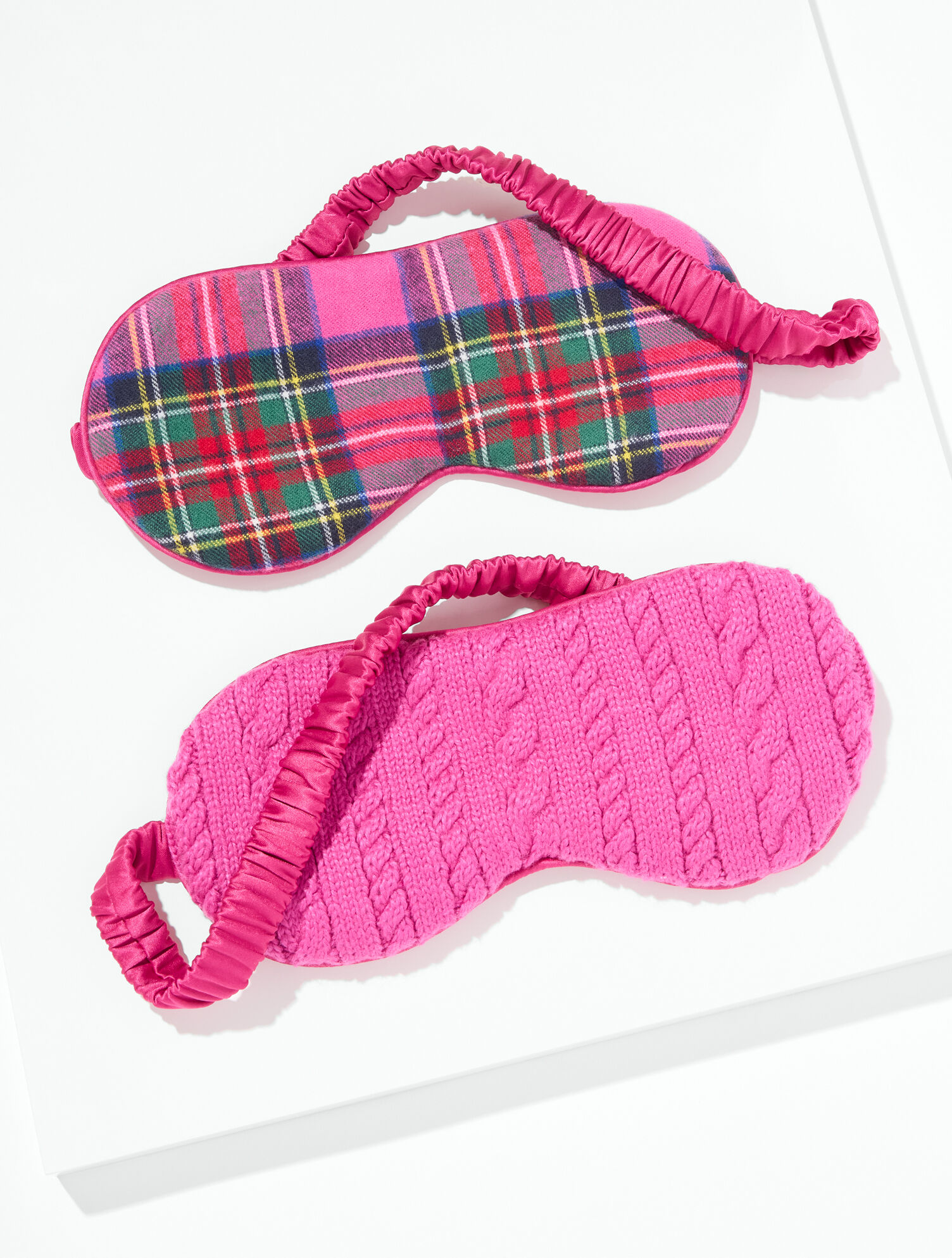 Graceful Plaid Eye Mask 2 Pack Gift Set