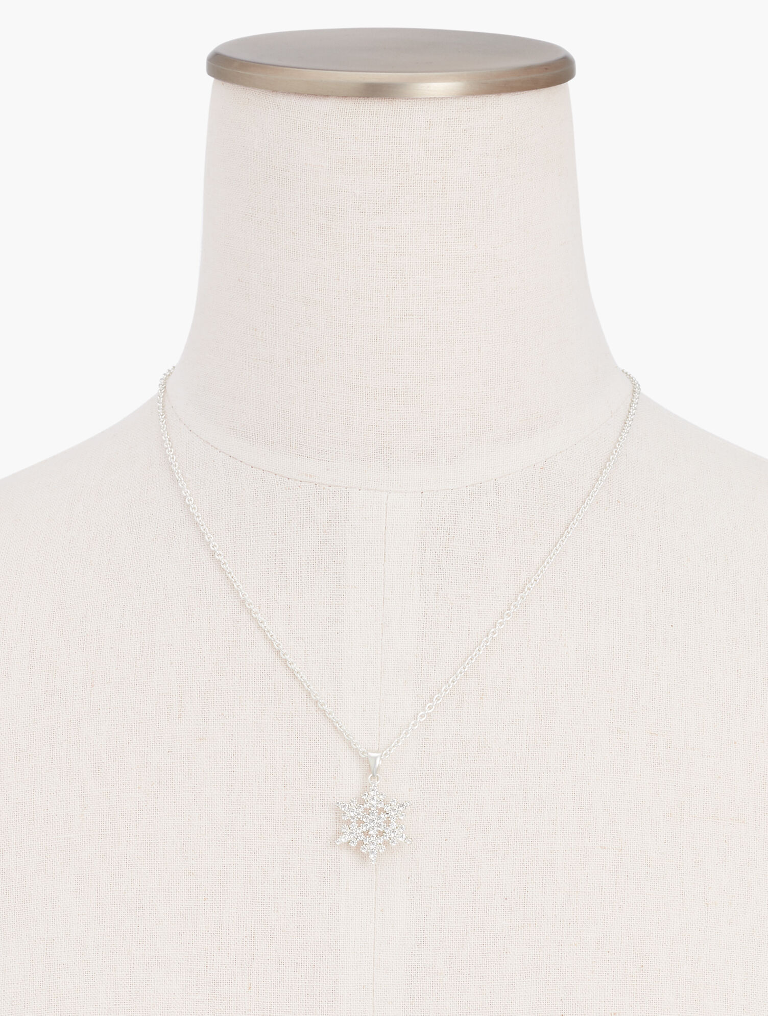 Sterling Silver Crystal Snowflake Pendant