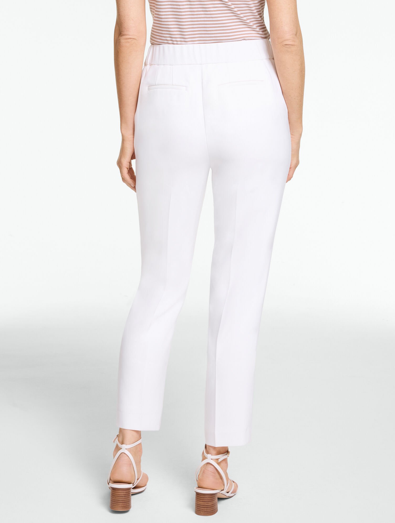 Tapered Ankle Polished Crepe Pants