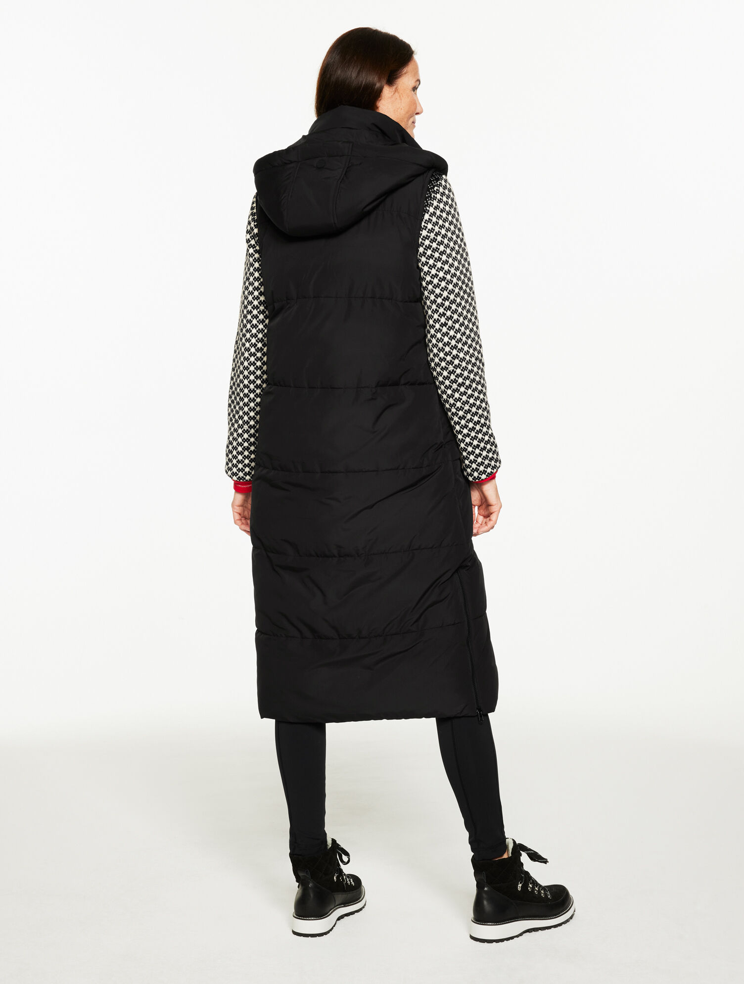Hooded Long Puffer Vest
