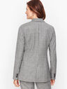 Luxe Classic Glen Plaid Double Breasted Blazer