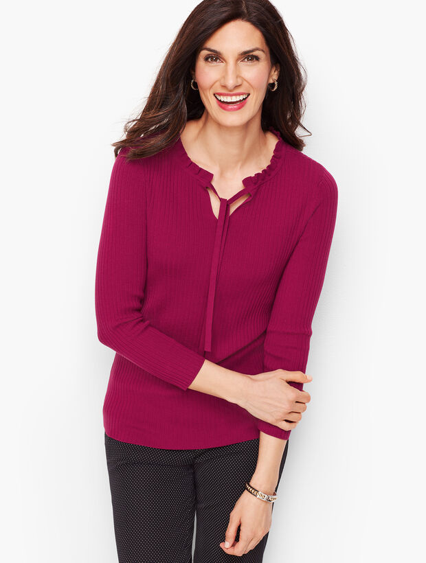 Tie Neck Sweater Talbots