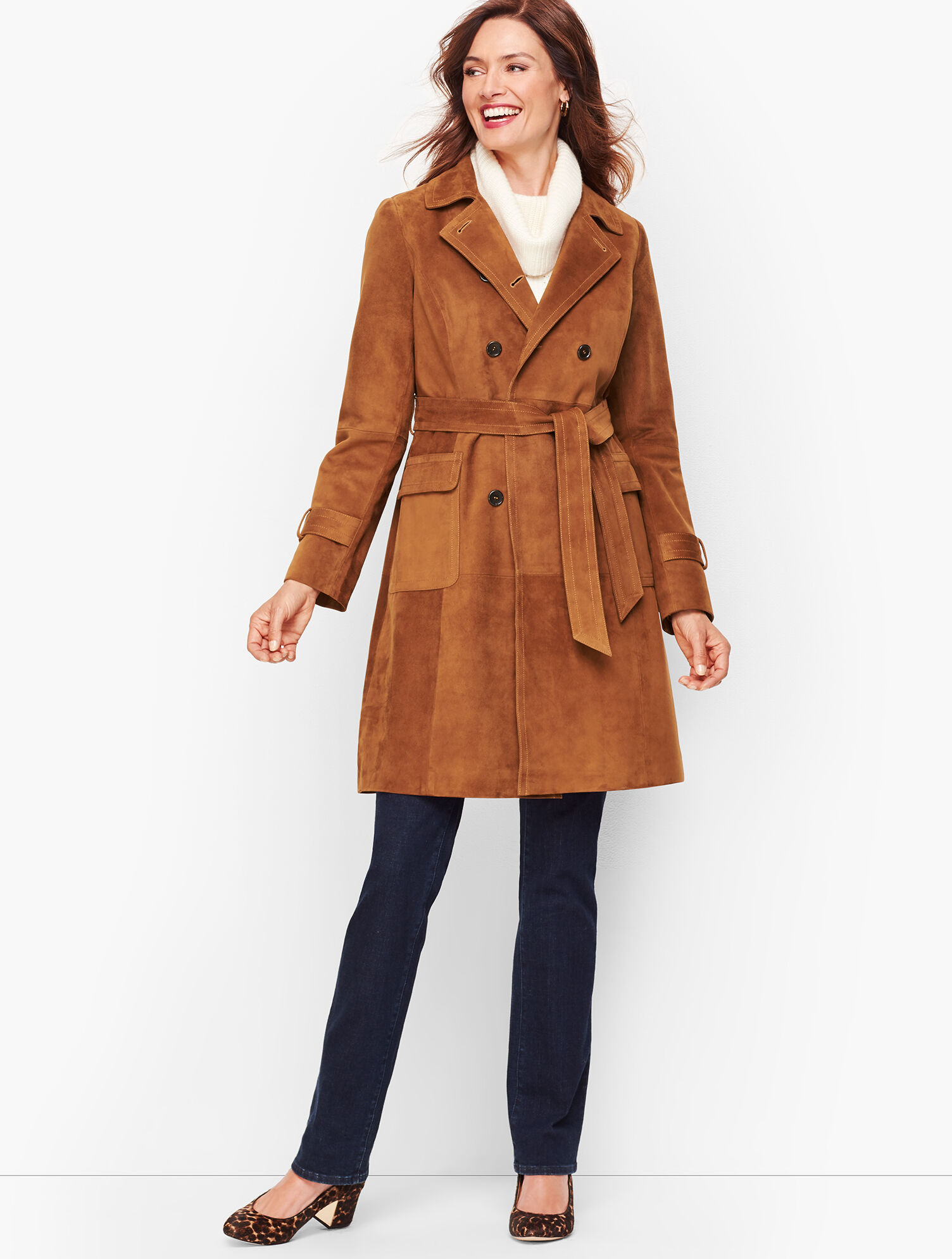 Luxe Suede Trench Coat