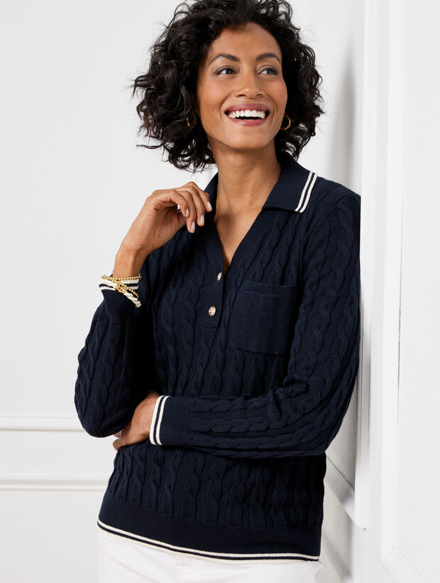 Johnny Collar Sweater - Tipped