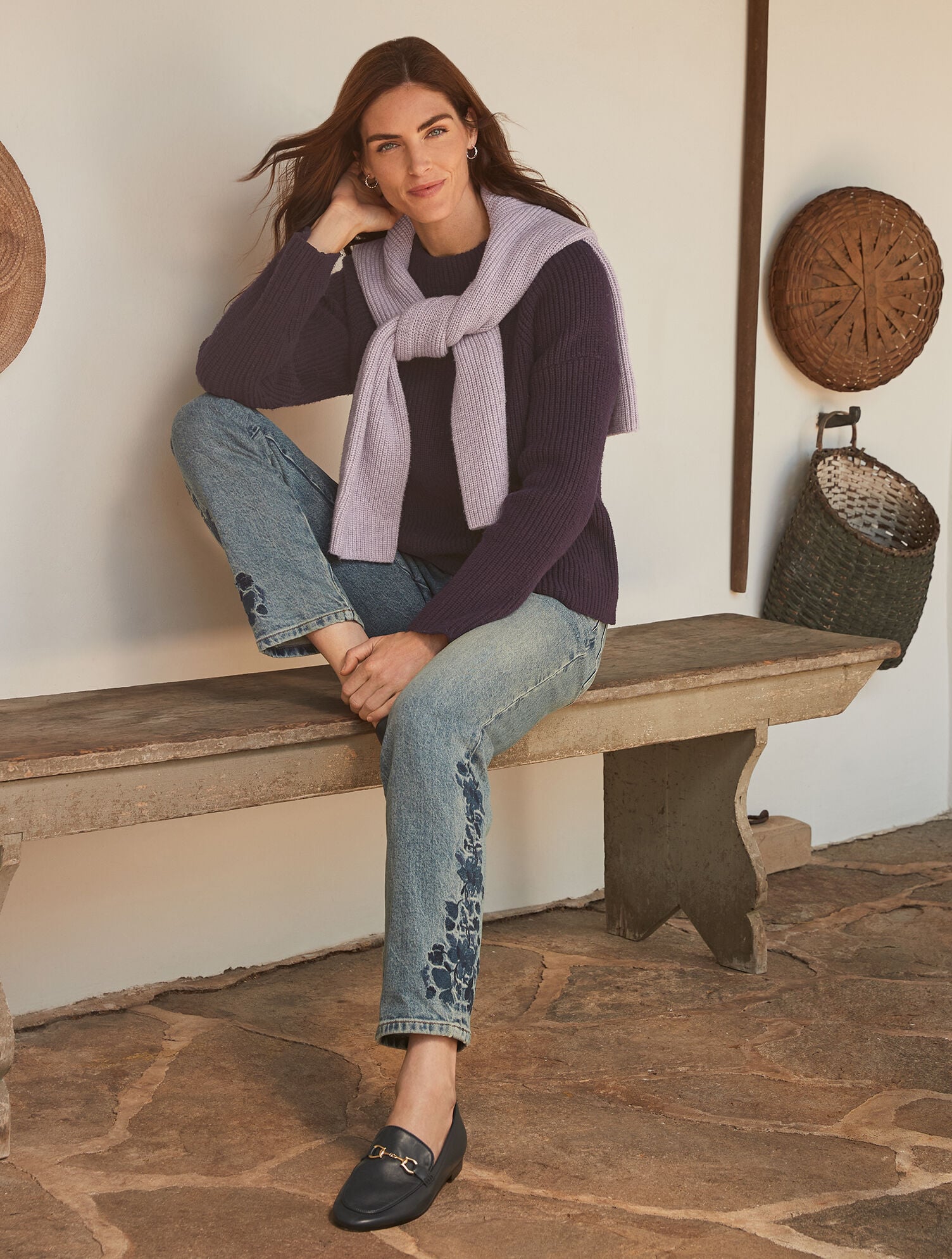 Shaker Knit Crewneck Sweater | Talbots