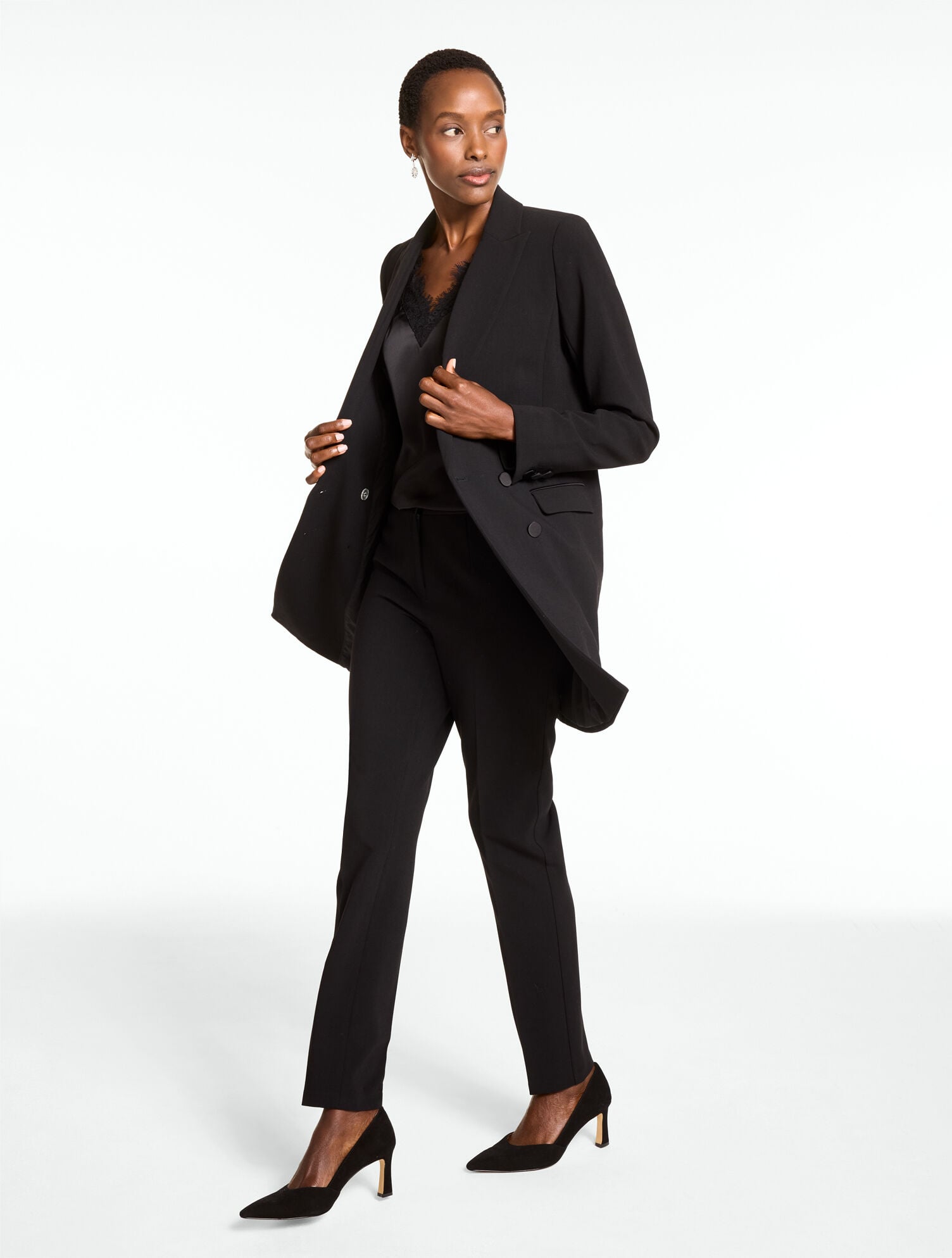 Lightweight Double Cloth Slim Ankle Pants