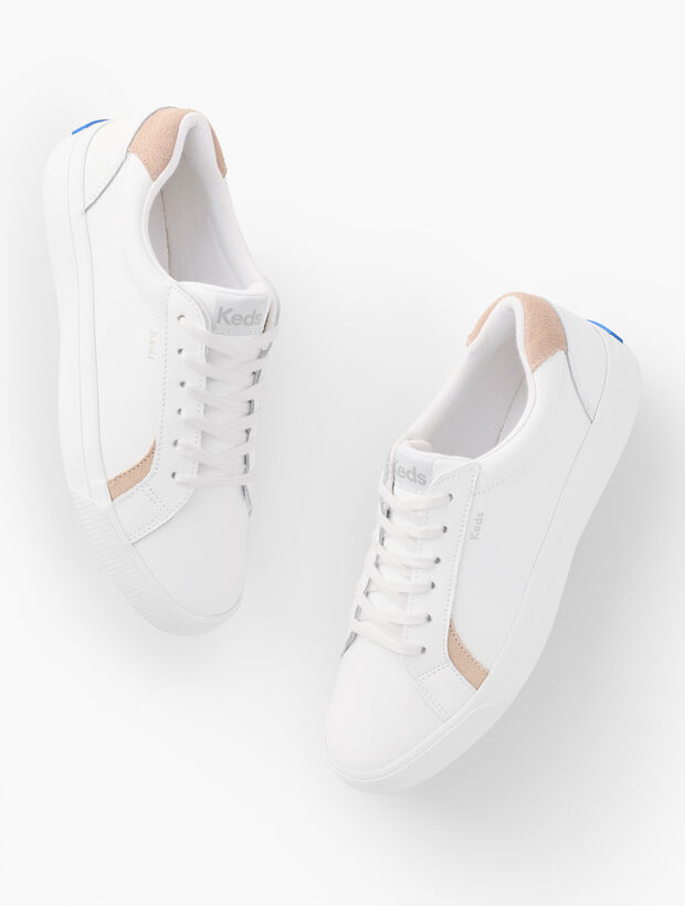 Tenis Keds Mujer Zapatillas Keds Pursuit-7 Para Mujer - Piel Vaquera Blanca, Estilo Minimalista, Talla 35 EU Zapatos Casuales Cómodos
