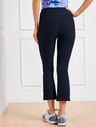 Soft Stretch Ribbed Flare Crop Pants