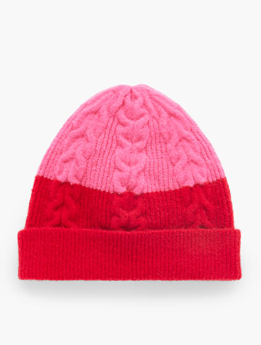 Cable Beanie - Colorblock