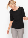Ruched Neck Crepe Top