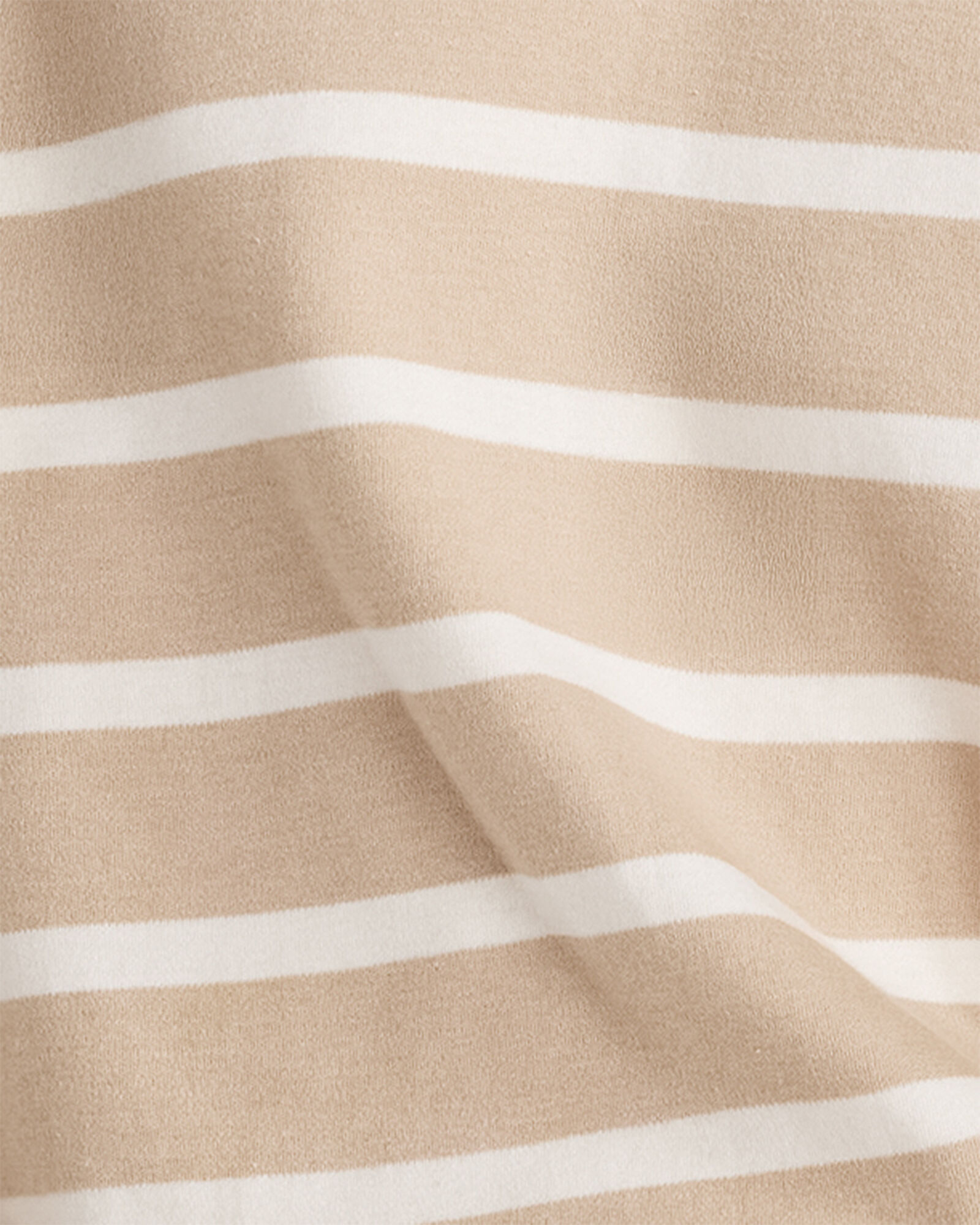 Brushed Cotton Interlock Stripe Crewneck