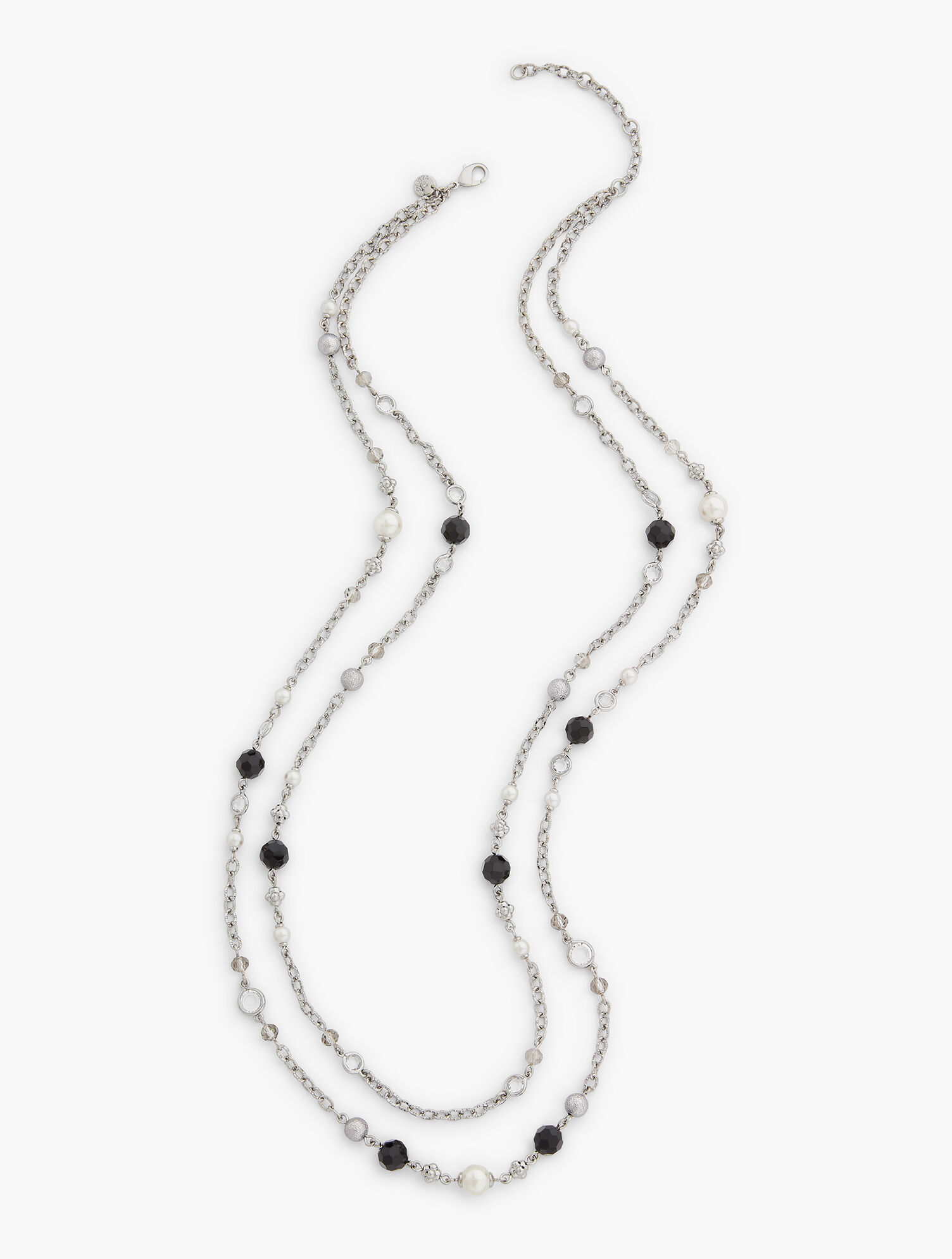 Elegant Silver and Black Women\'s Necklace 38 Inches 8 Inch extender NWOT Braided Black Genuine Leather Sterling Silver Necklace, 17  main image 4