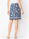 Classic Cotton A-Line Skirt - Floral