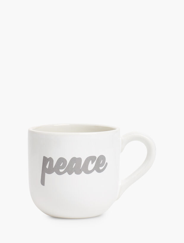 &quot;Peace, Love, Joy&quot; Cappuccino Mugs