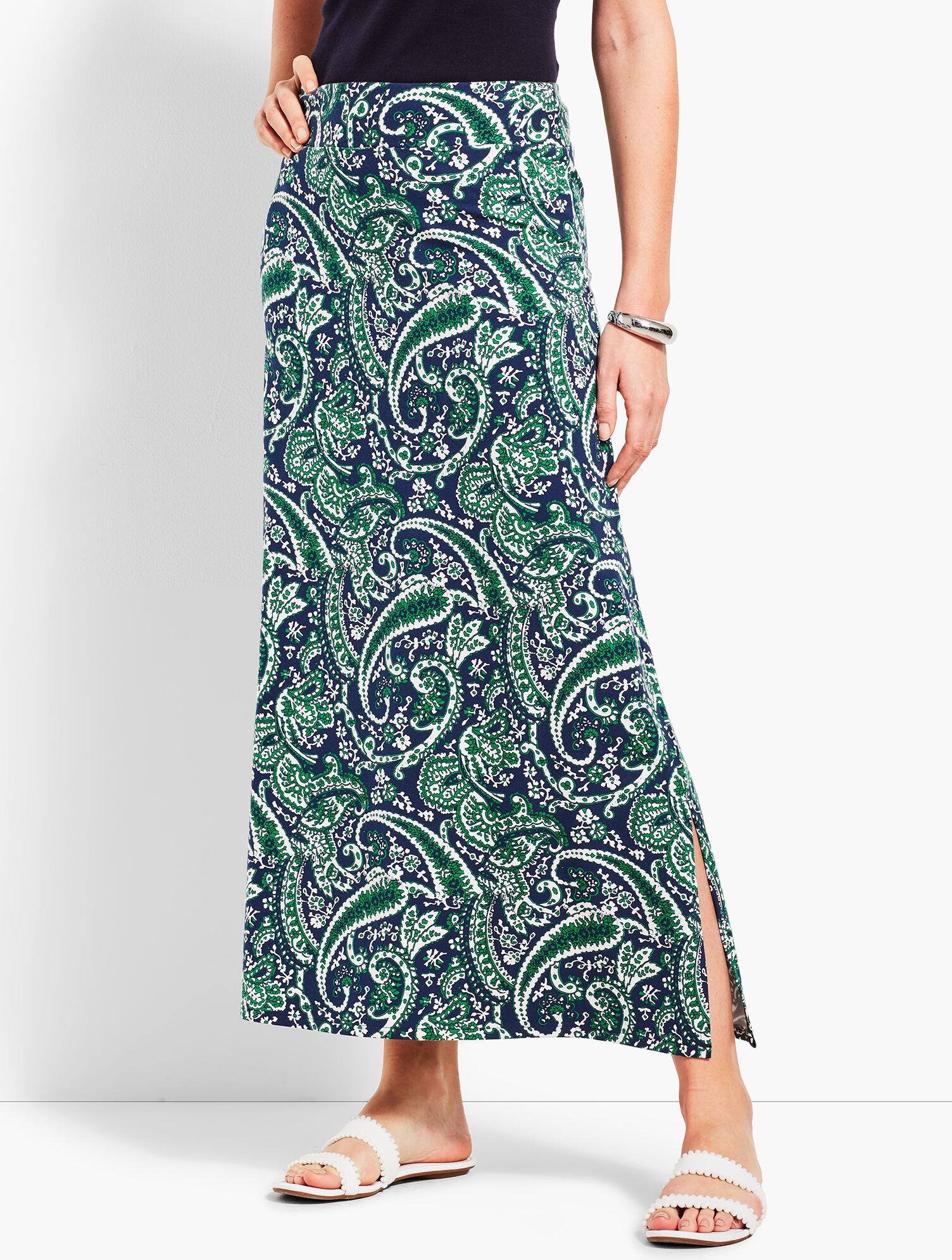 Paisley Print Maxi Skirt Talbots