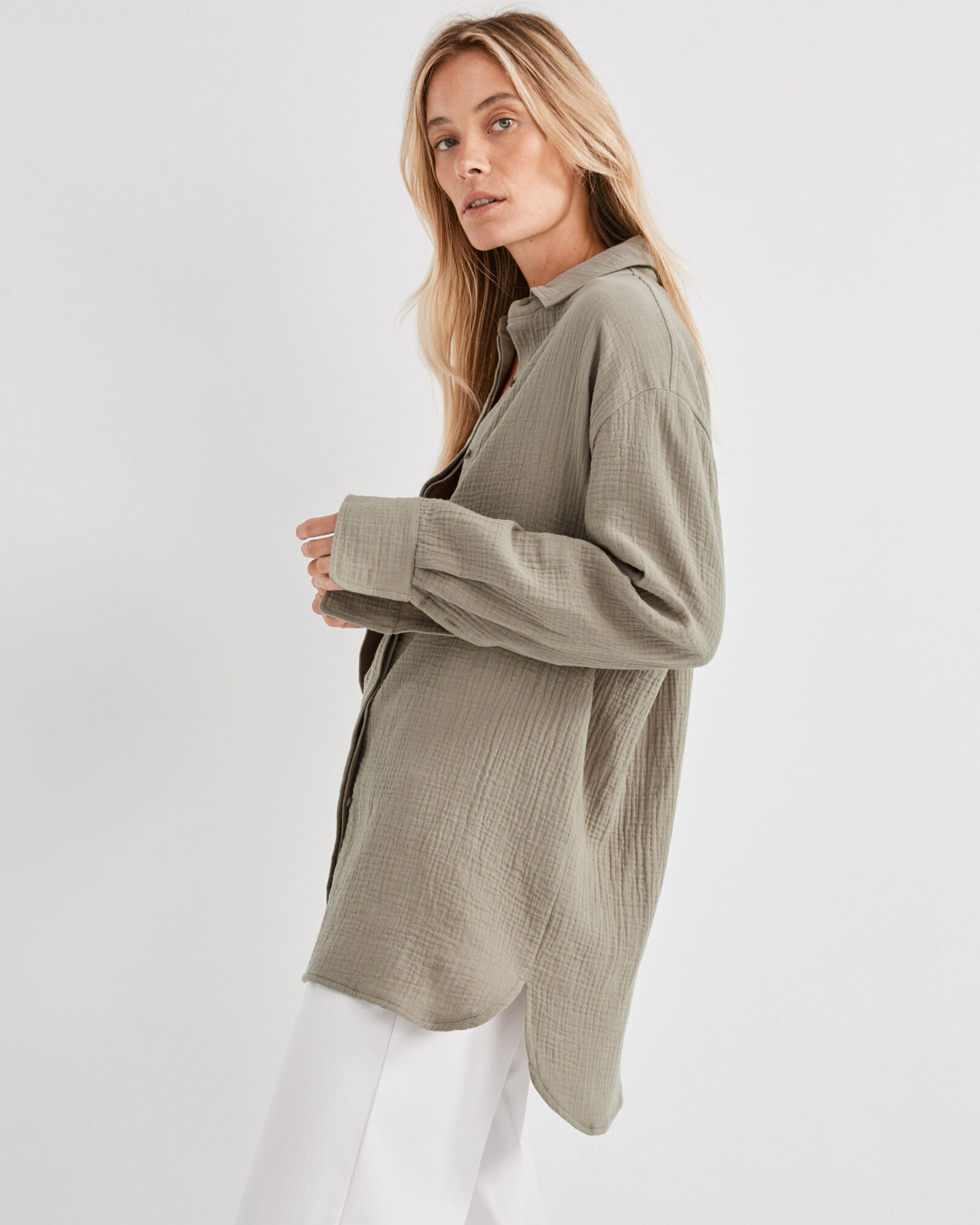 Organic Cotton Gauze Oversized Shirt