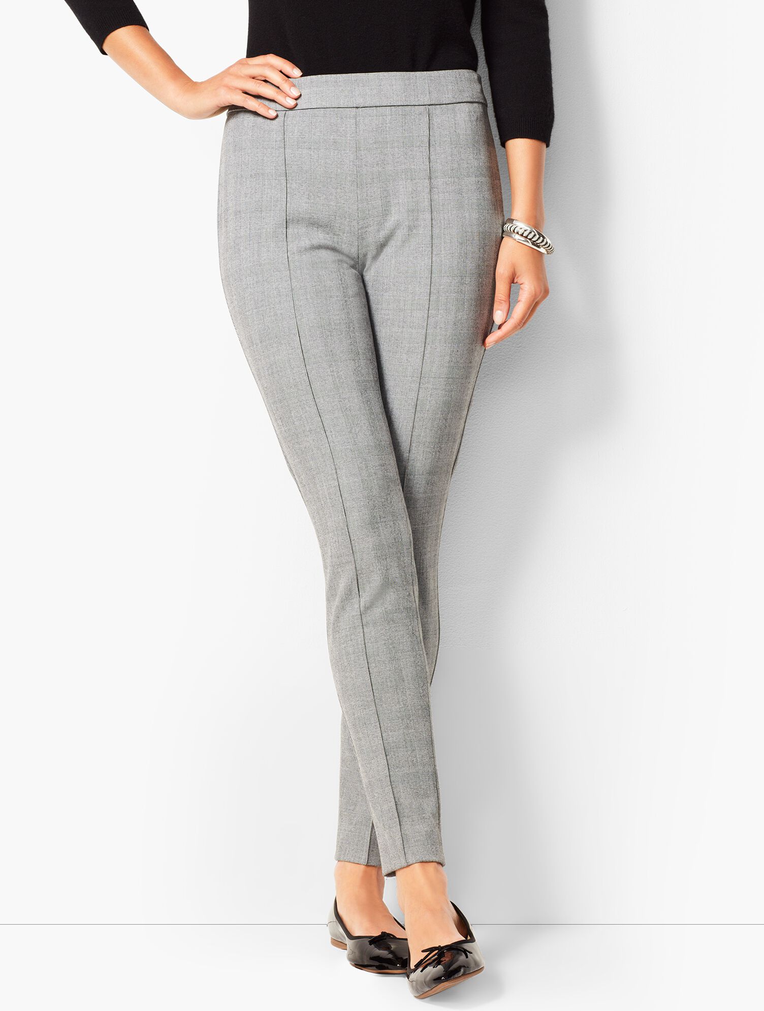 Bi-Stretch Pull-On Ankle Pants