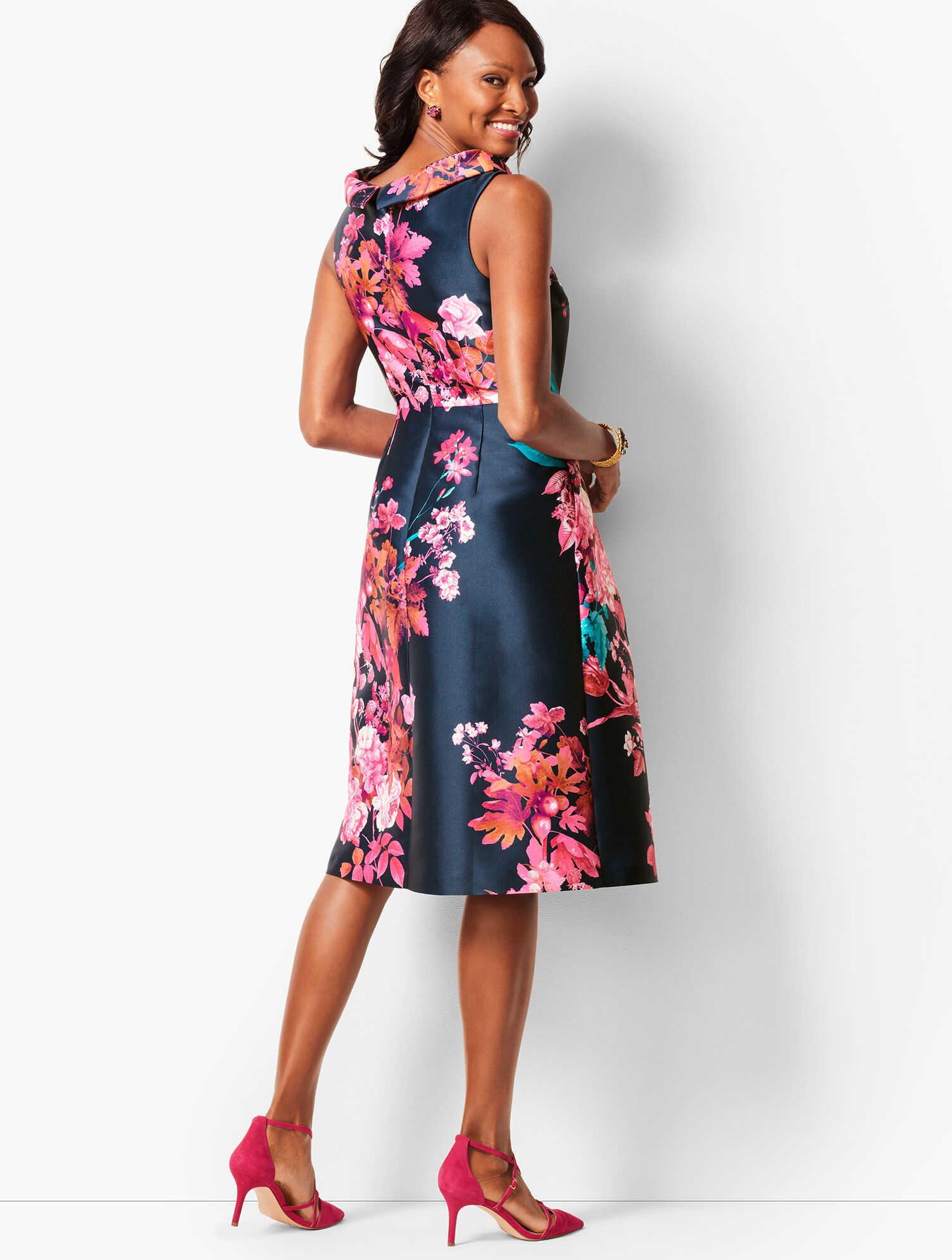 Autumn Floral Fit &amp; Flare Dress
