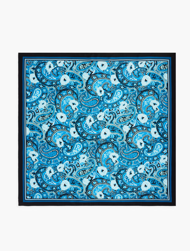 Abstract Paisley Silk Square Scarf