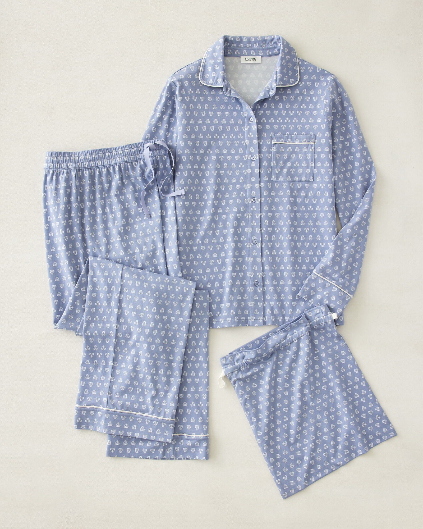 Organic Cotton Jersey Foulard Sleep Set