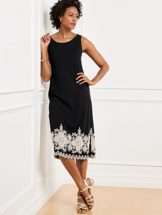 Embroidered Jersey Dress